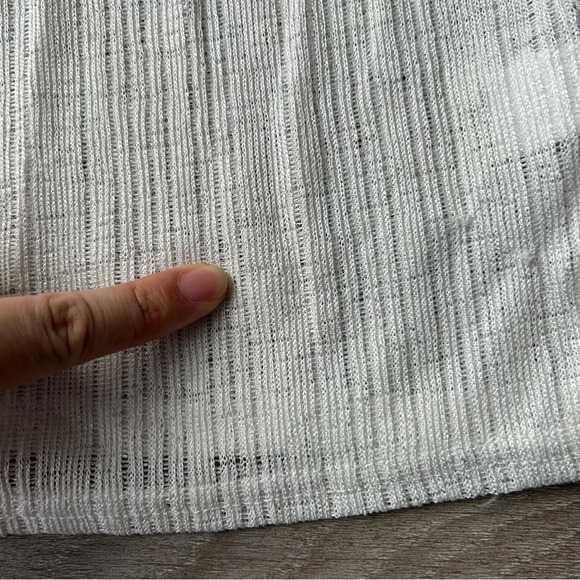 Red Coral White Lightweight  Knit Cardigan - Picture 15 of 16